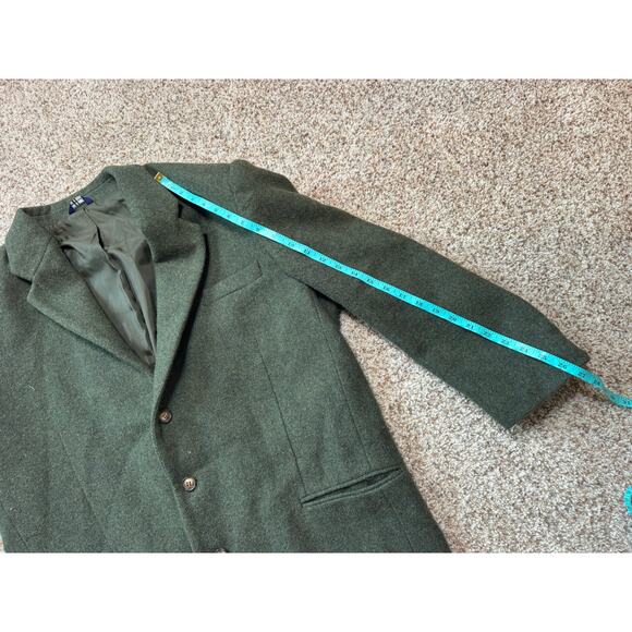 GAP Classic 3 Button Men’s Oversized blazer Wool Blend, Green; Vintage 80's-90's - Picture 6 of 10